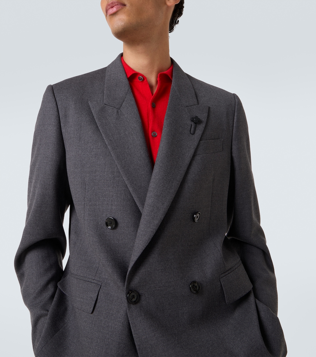 Double-breasted wool blazer | Lardini