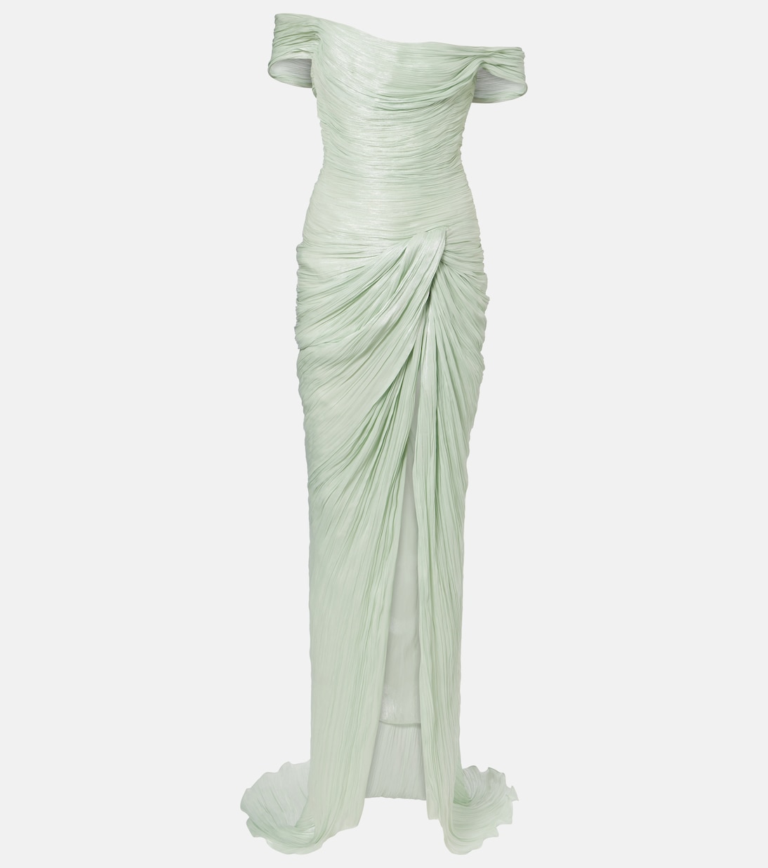 Draped off-shoulder corset gown | Marmar Halim