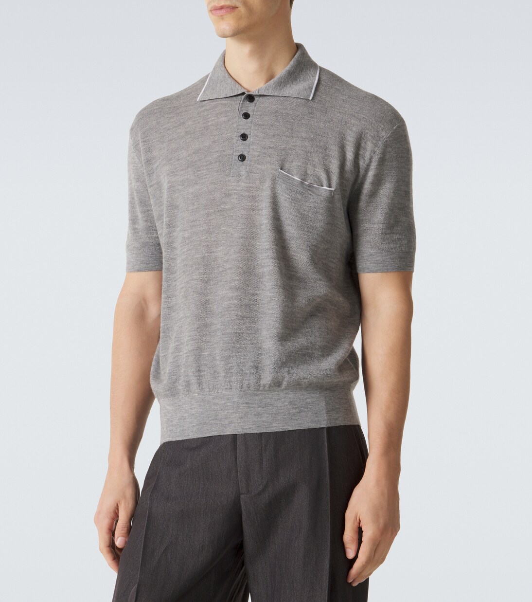 Polohemd aus Kaschmir und Seide | Giorgio Armani