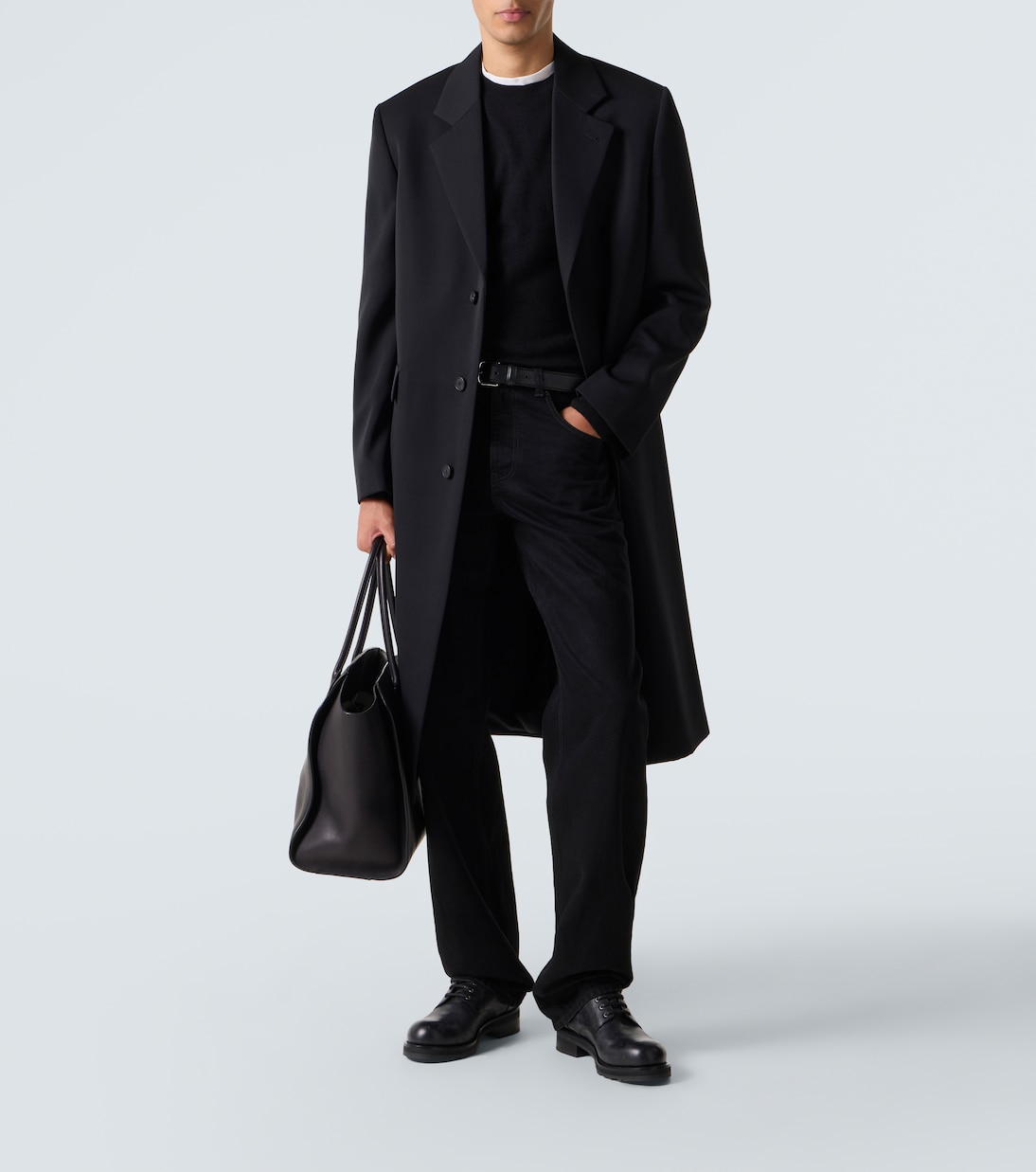 Compa virgin wool gabardine coat | The Row