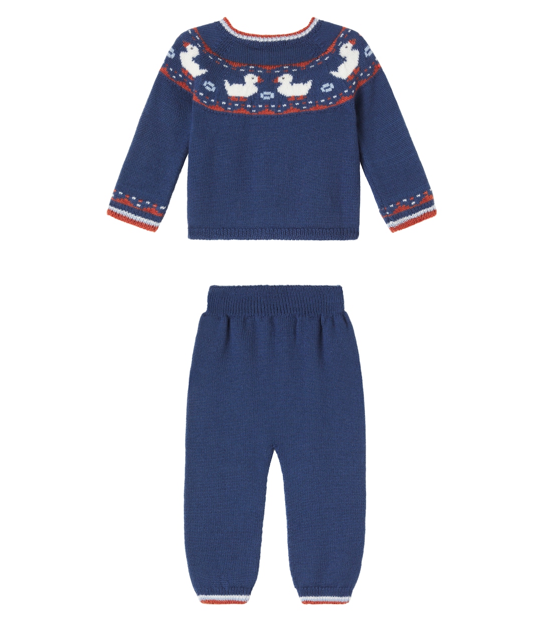 Baby Mavi wool cardigan and pants set | La Coqueta