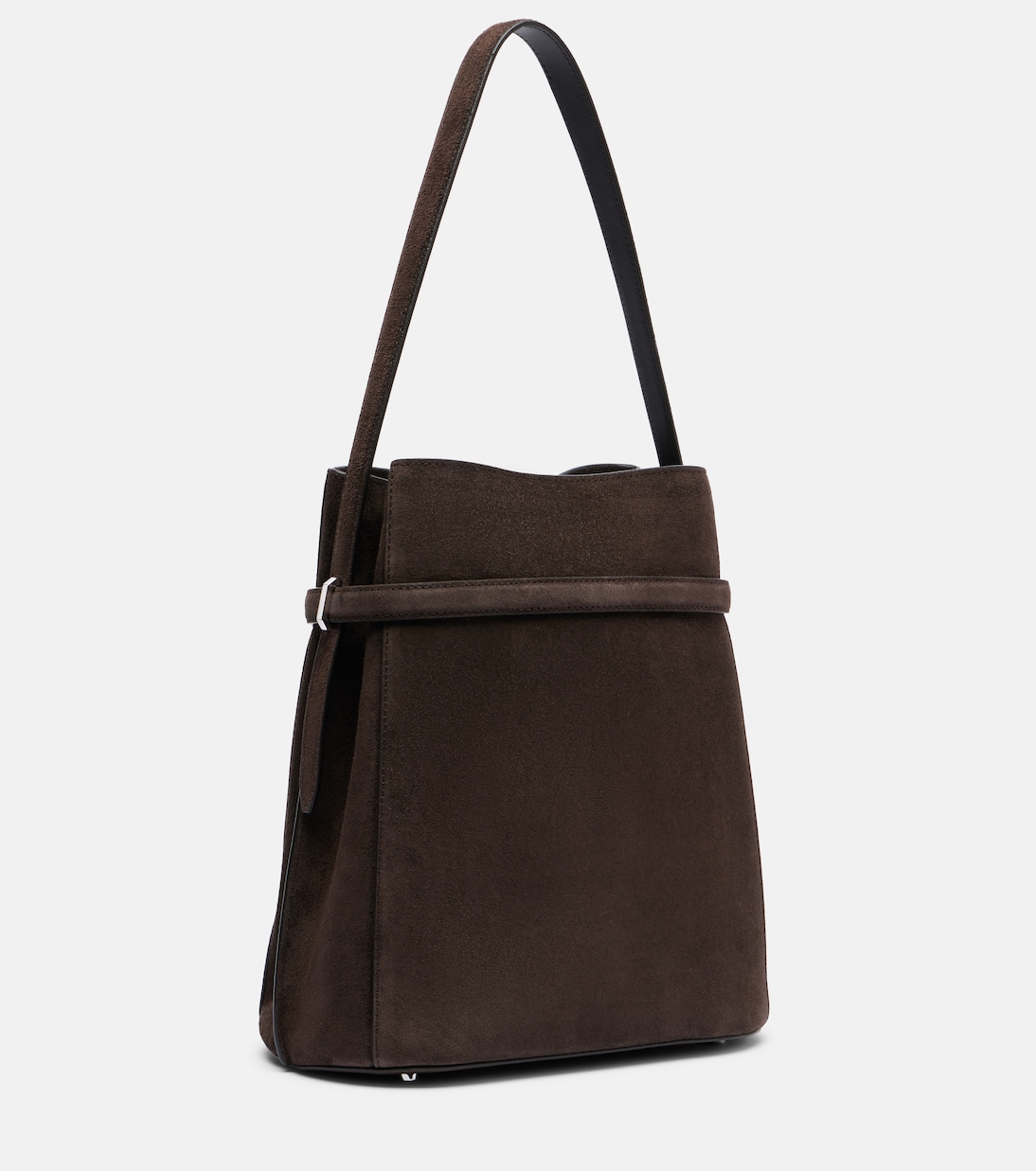 Bucket Bag Belted aus Veloursleder | Toteme