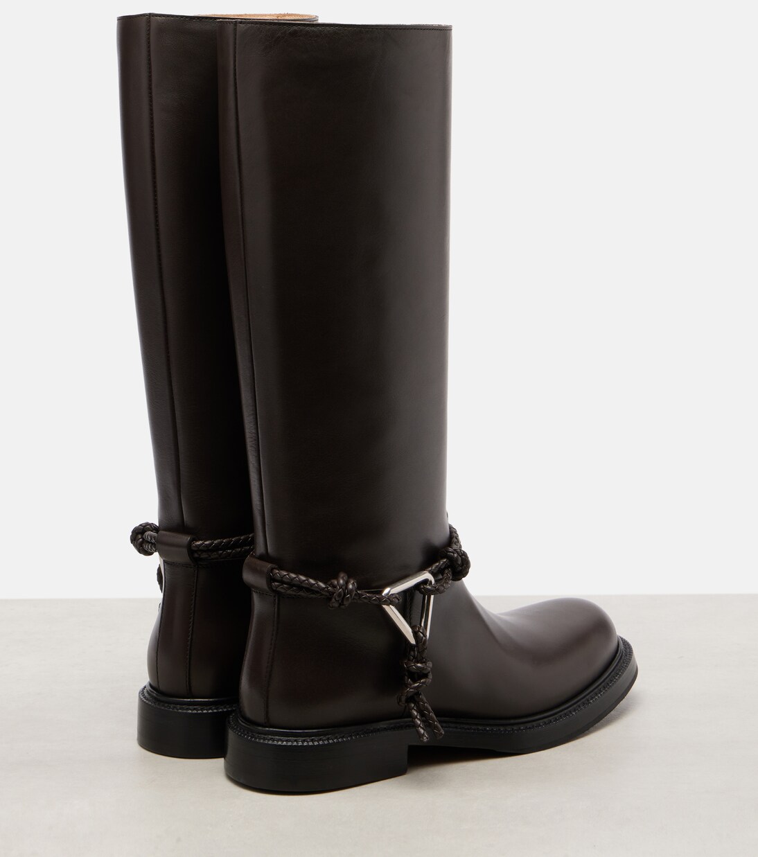 James leather knee-high boots | Bottega Veneta