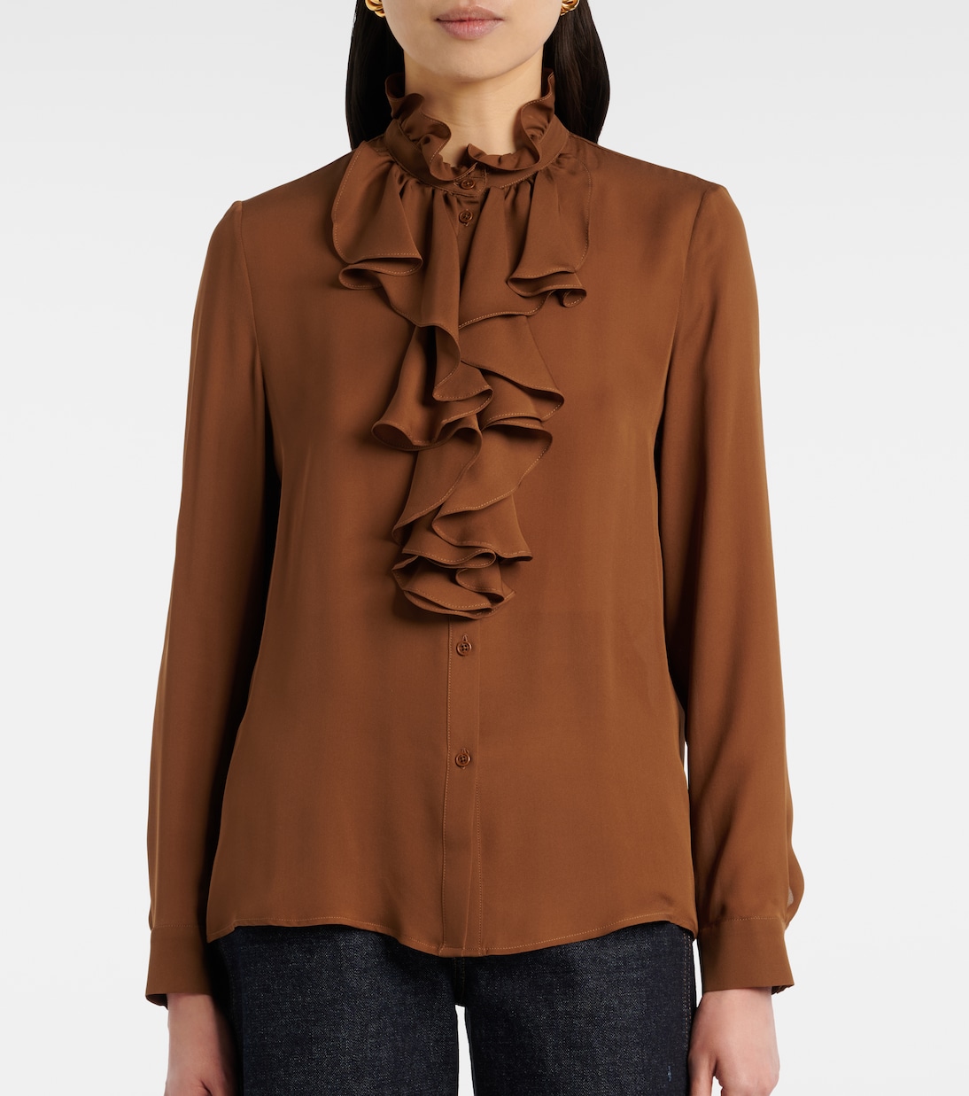 Ruffled silk blouse | Nili Lotan