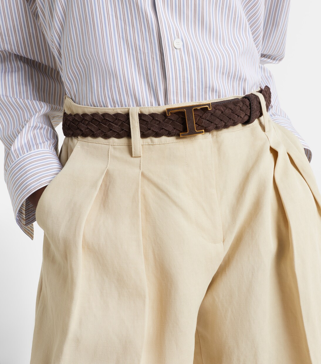 T Timeless braided suede belt | Tod's