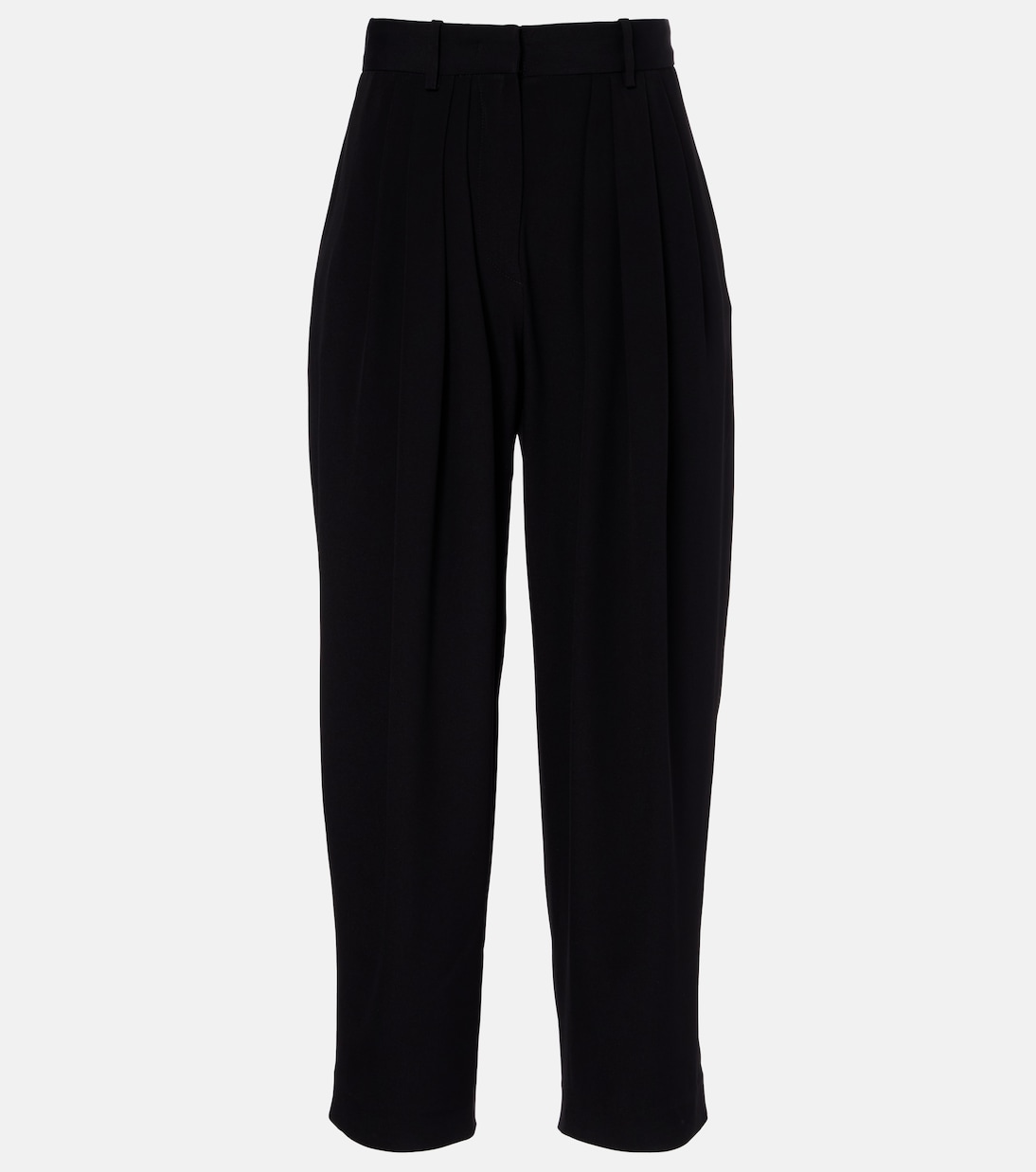 Weite High-Rise-Hose Janice aus Crêpe | Isabel Marant