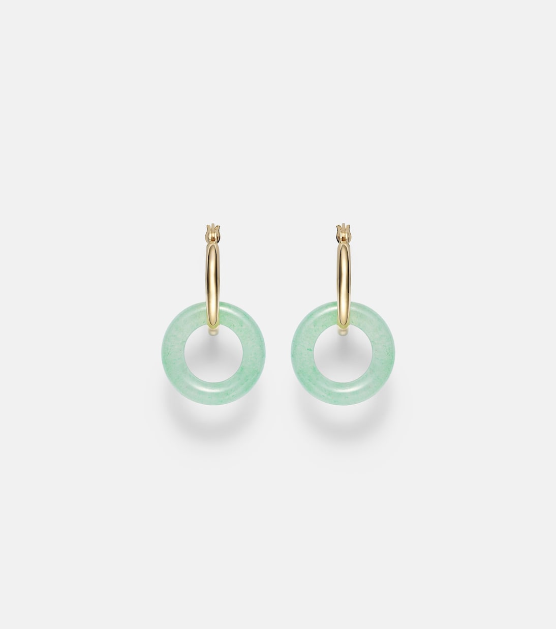 Boucles d’oreilles en or 14 ct (585/1000) avec jade | Mateo