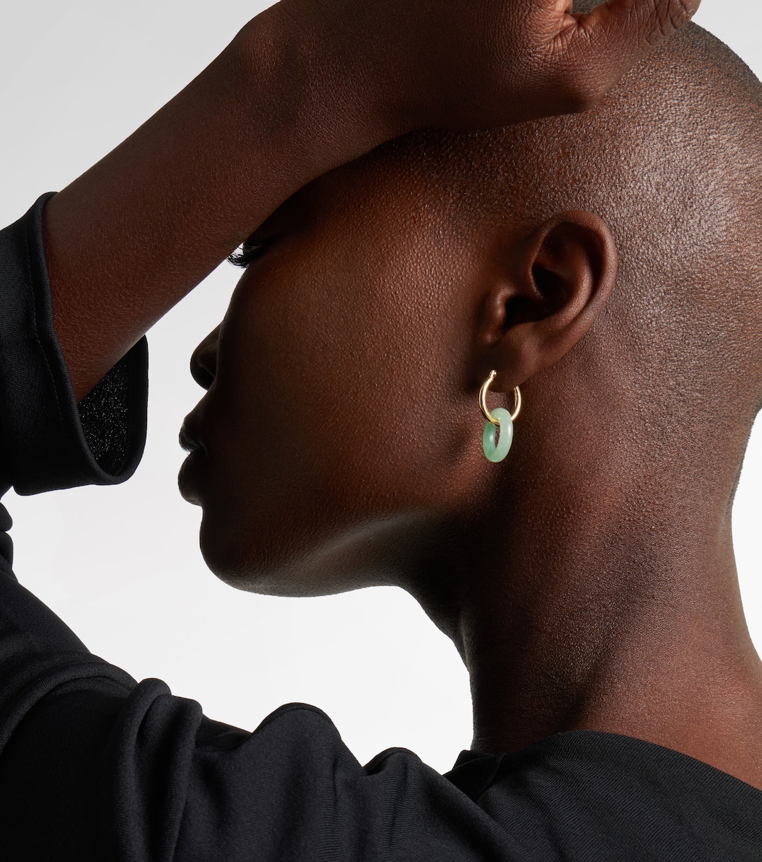 Boucles d’oreilles en or 14 ct (585/1000) avec jade | Mateo