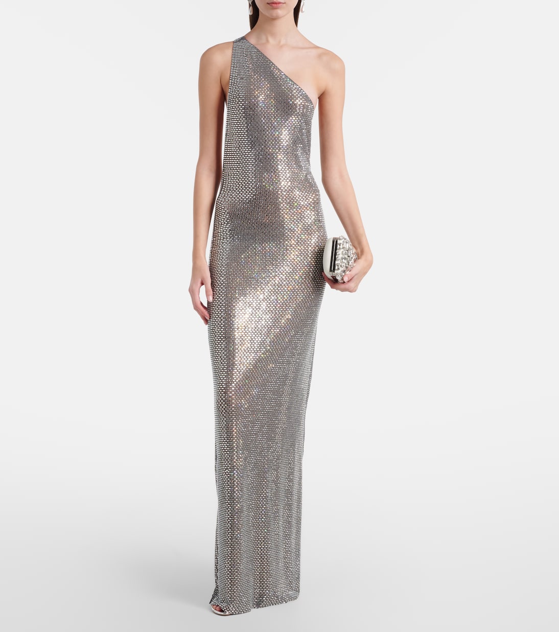 One-Shoulder-Robe mit Kristallen | Self-Portrait