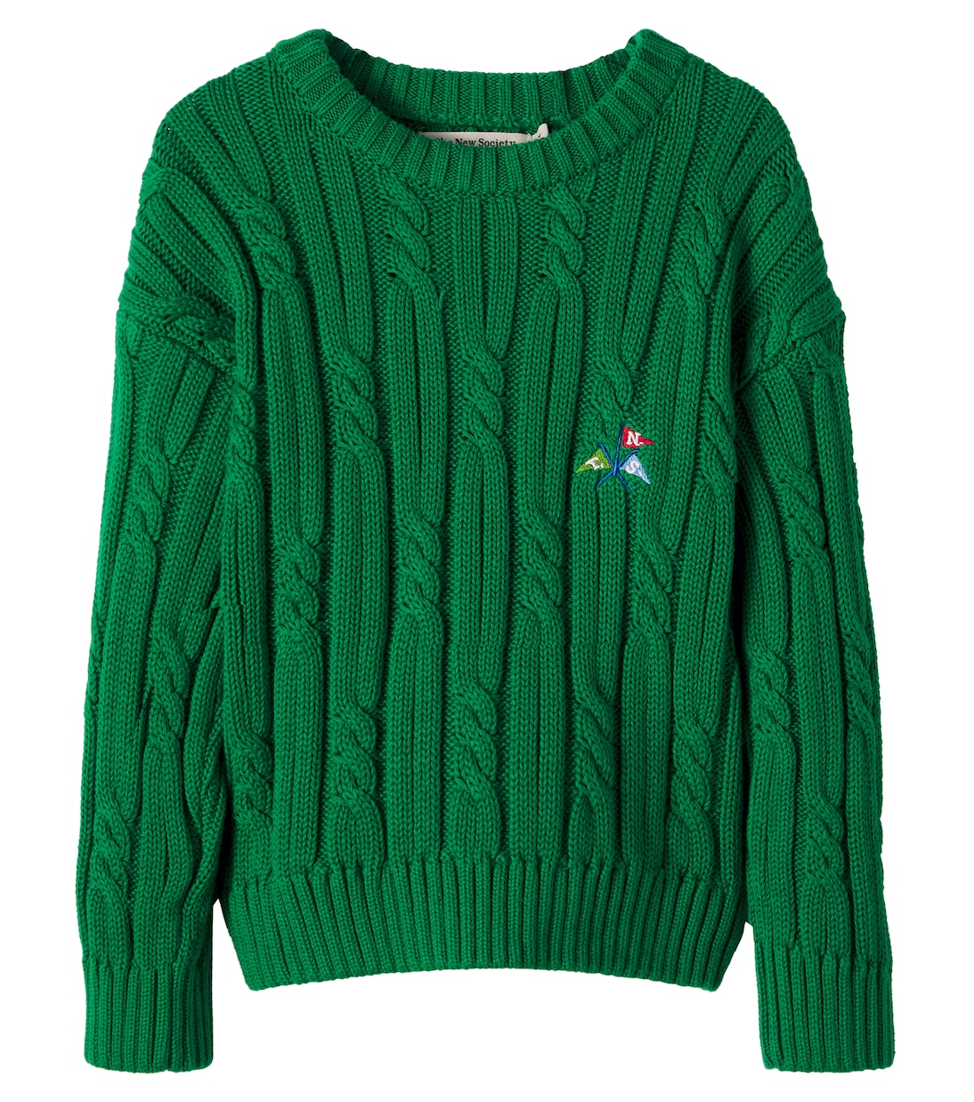 Jersey trenzado Bluebell de algodón | The New Society