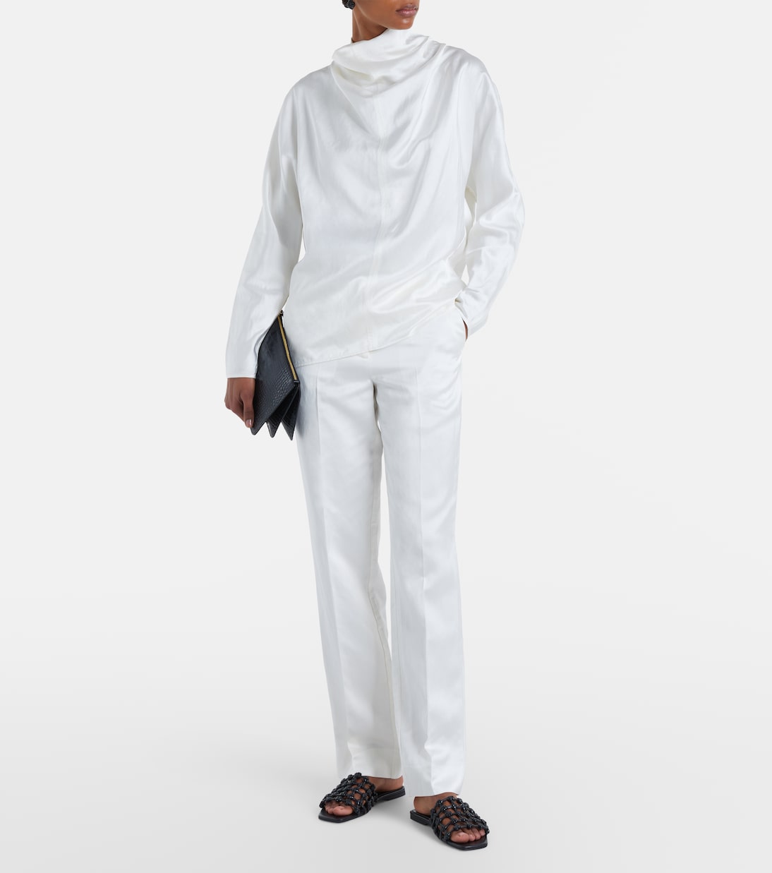 Draped satin blouse | Toteme