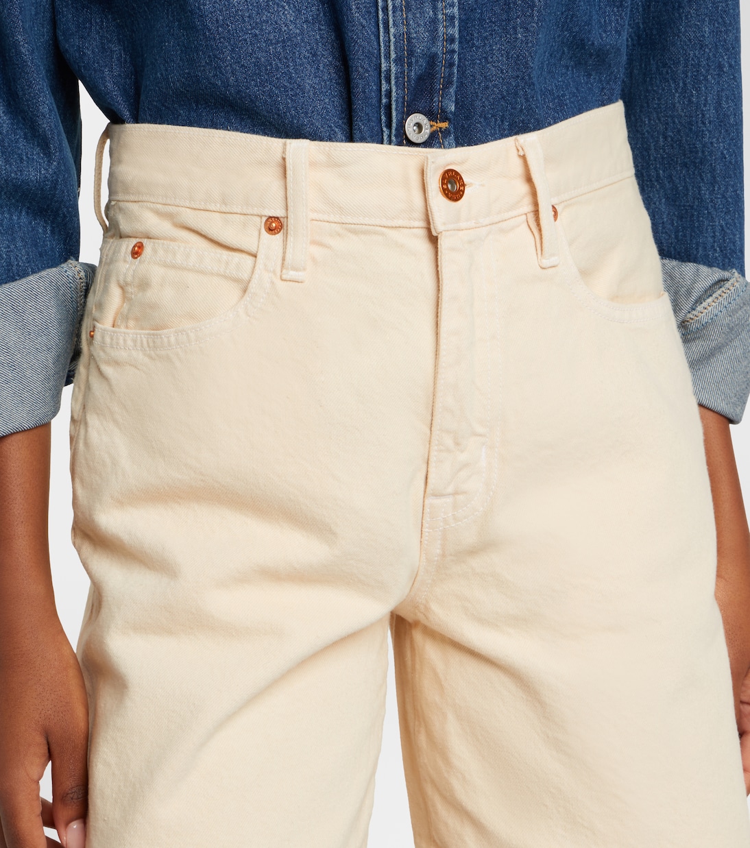 Square denim shorts | Slvrlake