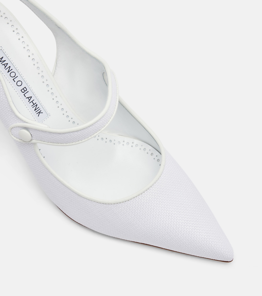 Camparisli 90 raffia slingback pumps | Manolo Blahnik