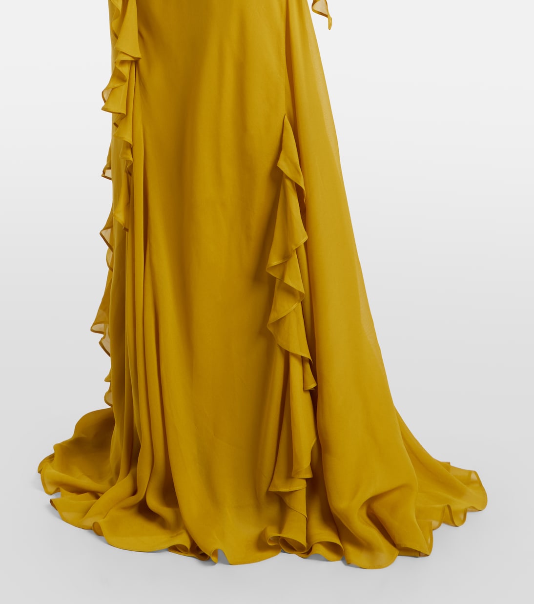 Mayara ruffled georgette gown | De La Vali