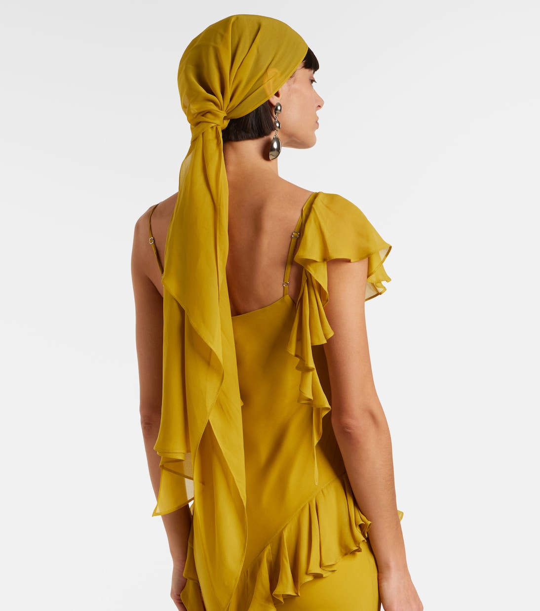 Mayara ruffled georgette gown | De La Vali