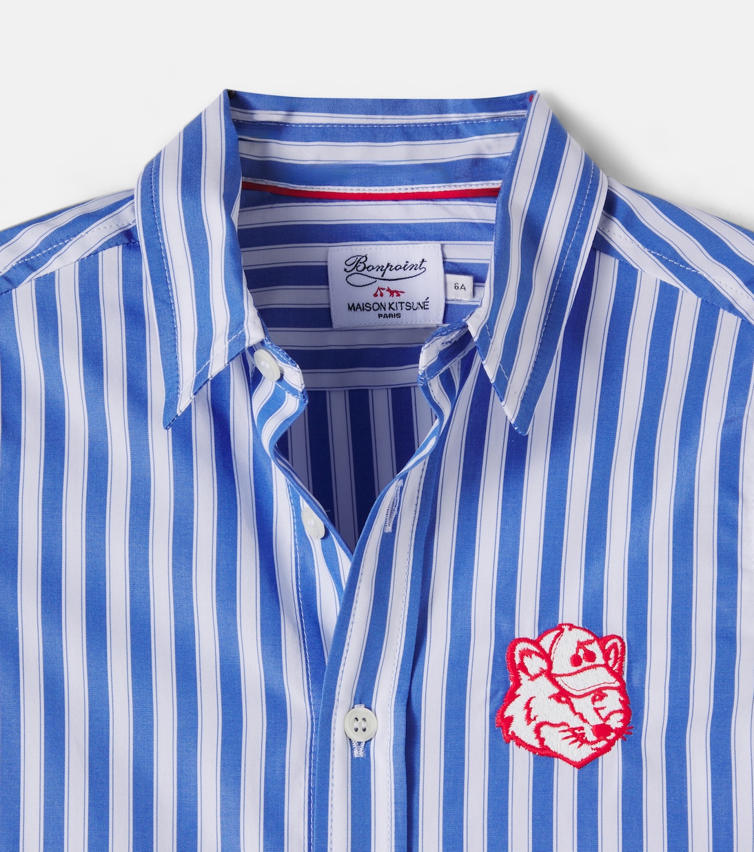x Kitsuné Tangui striped cotton poplin shirt | Bonpoint