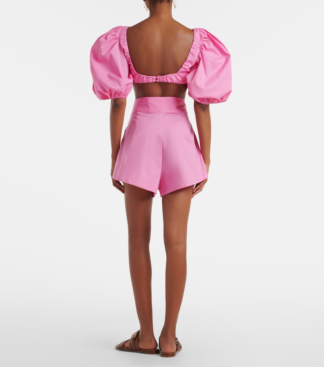 棉质阔腿短裤 | Adriana Degreas