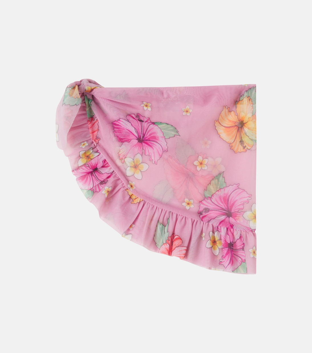 Jupe portefeuille en tulle à motif floral | Monnalisa