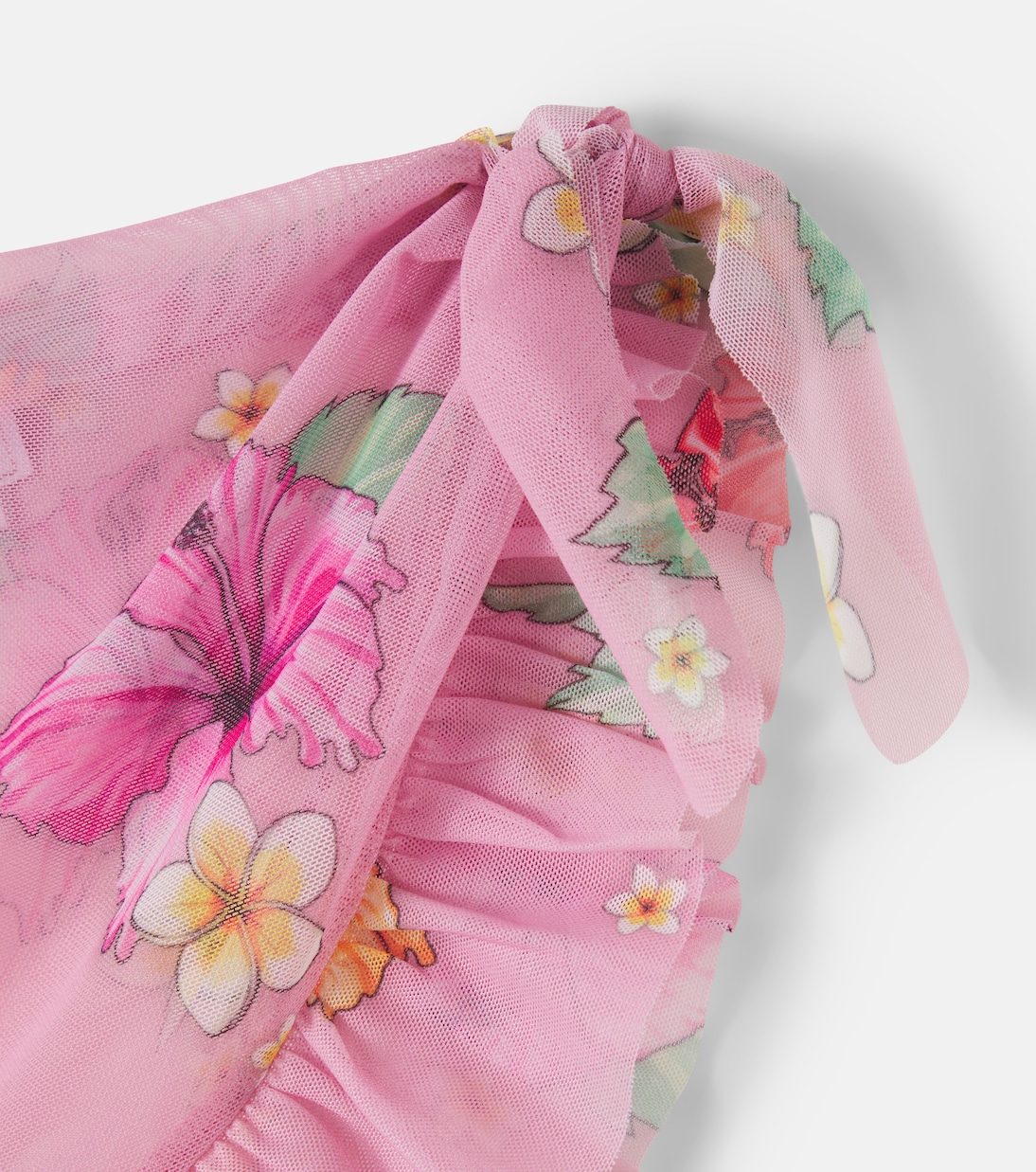 Jupe portefeuille en tulle à motif floral | Monnalisa
