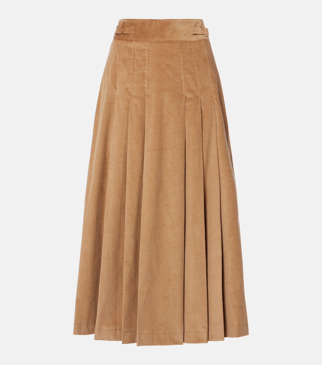 Wesley pleated cotton corduroy midi skirt | Gabriela Hearst