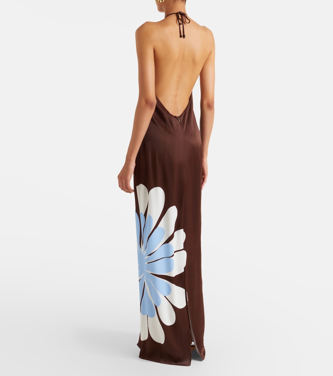 Agnes floral halterneck maxi dress | Cala de la Cruz