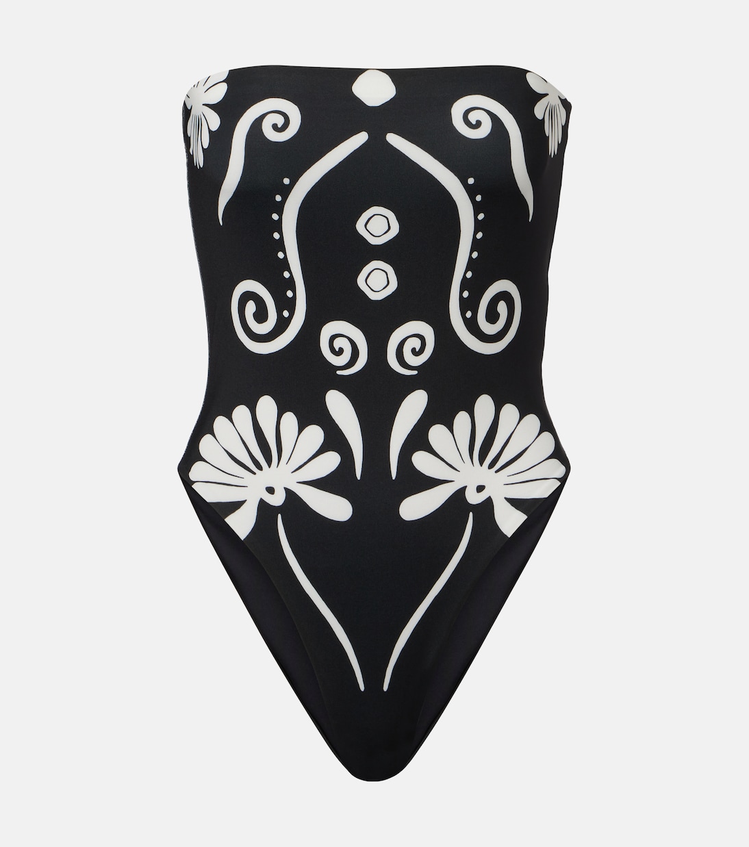 Lore printed strapless swimsuit | Cala de la Cruz