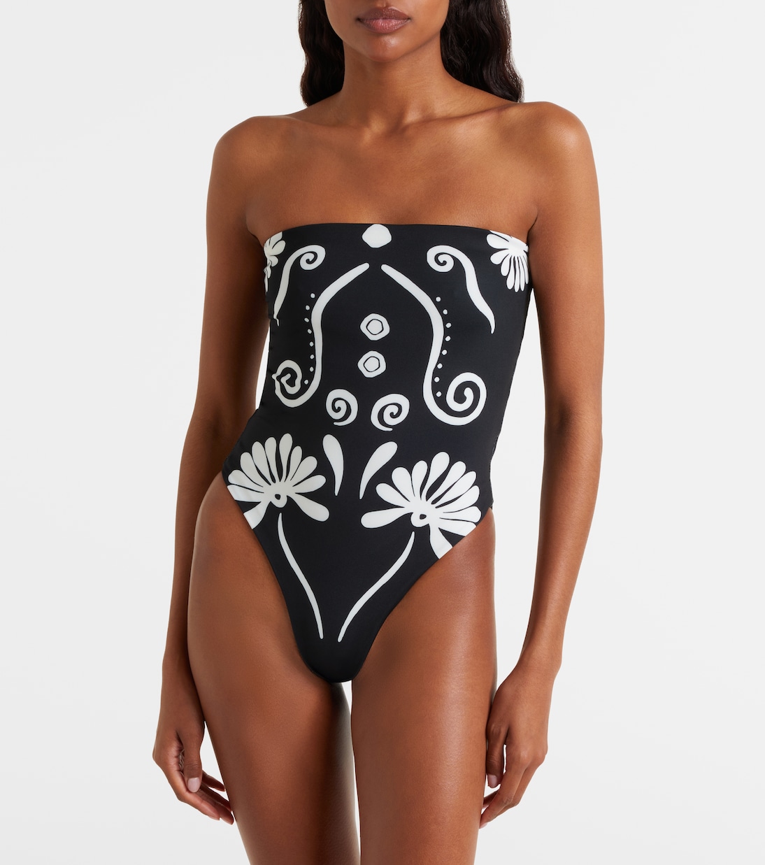 Lore printed strapless swimsuit | Cala de la Cruz