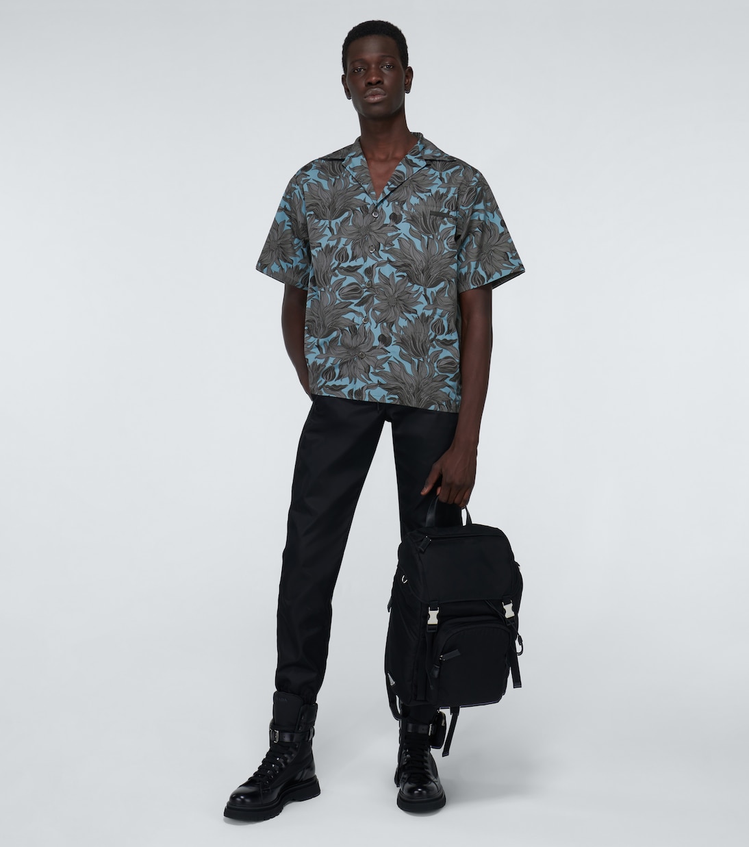 Floral short-sleeved shirt | Prada