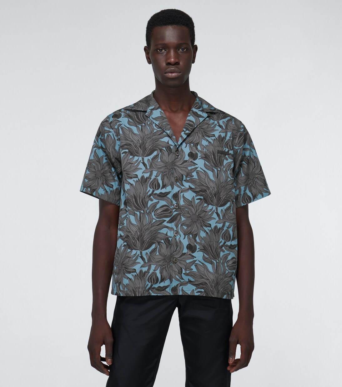 Floral short-sleeved shirt | Prada