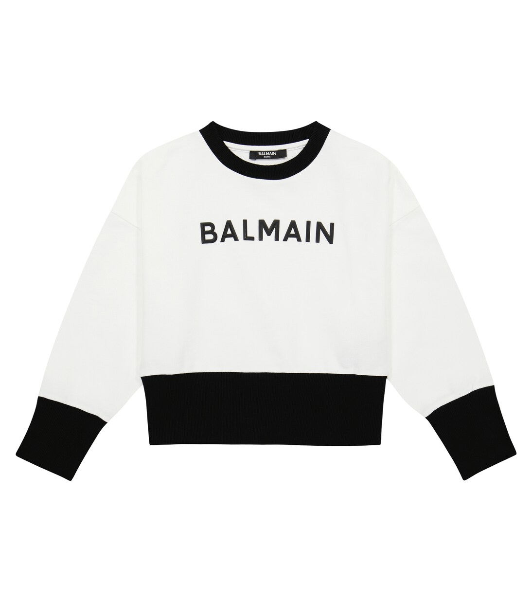 Sweat-shirt en coton à logo | Balmain Kids