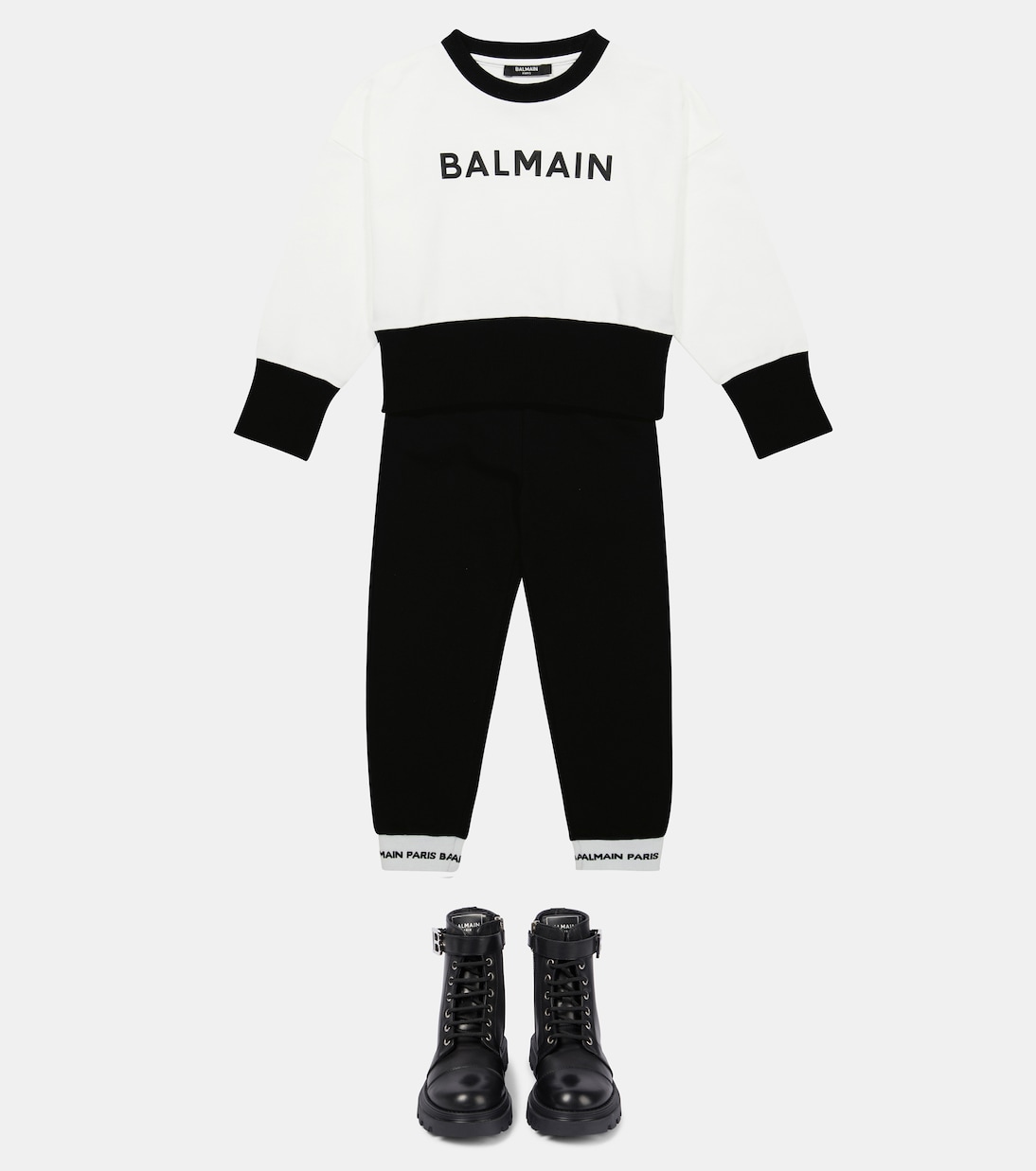 Sweat-shirt en coton à logo | Balmain Kids
