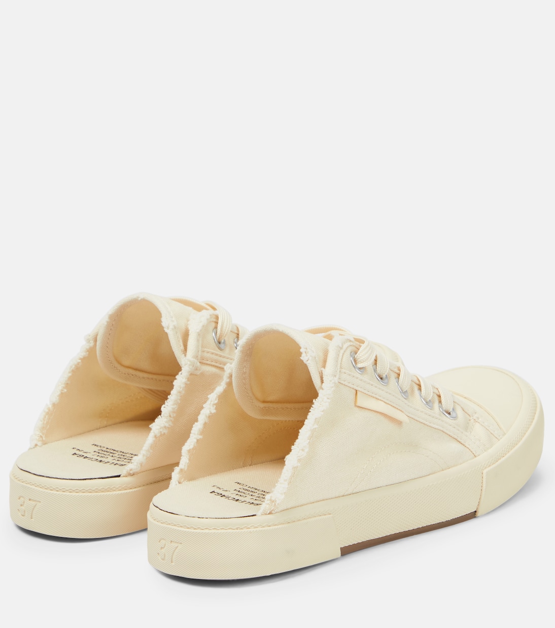 Paris distressed open-back sneakers | Balenciaga