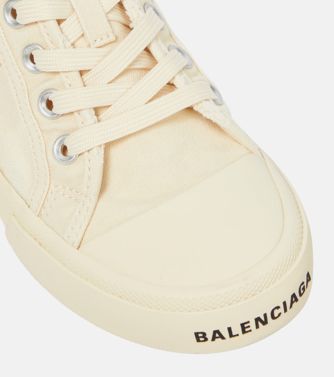 Paris distressed open-back sneakers | Balenciaga