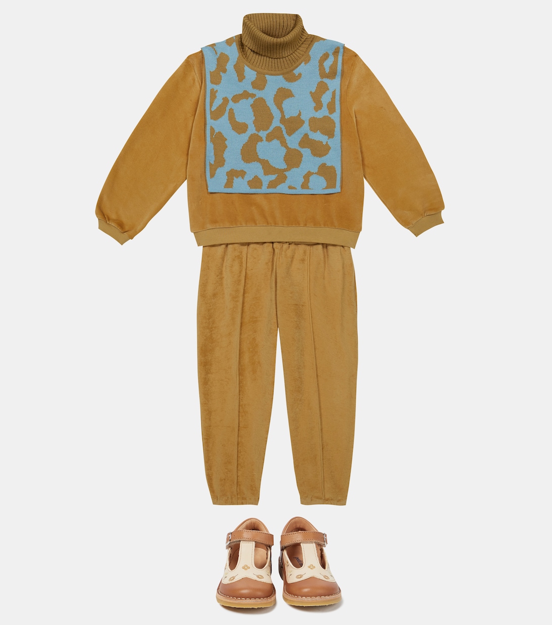 Intarsienstrick-Cape aus einem Wollgemisch | Paade Mode