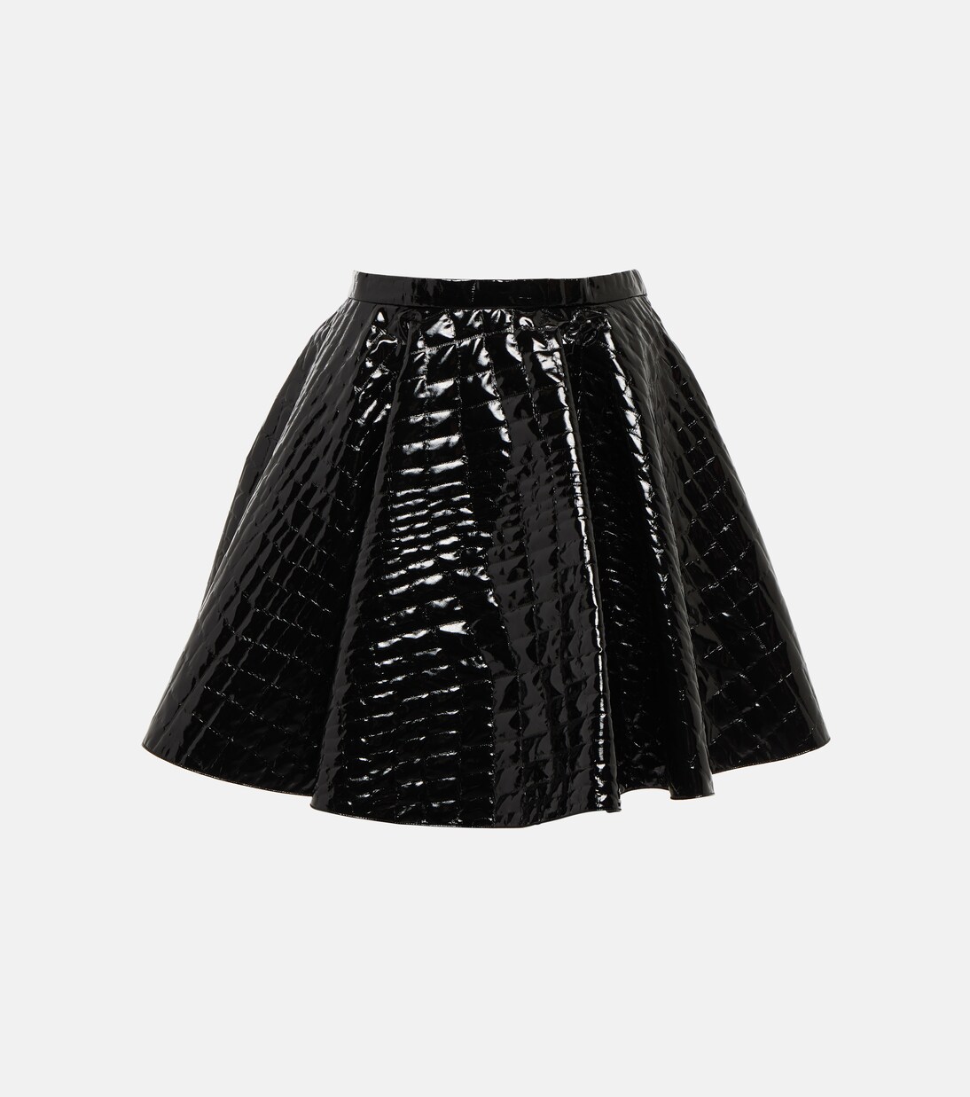 Pleated croc-effect miniskirt | Alaïa