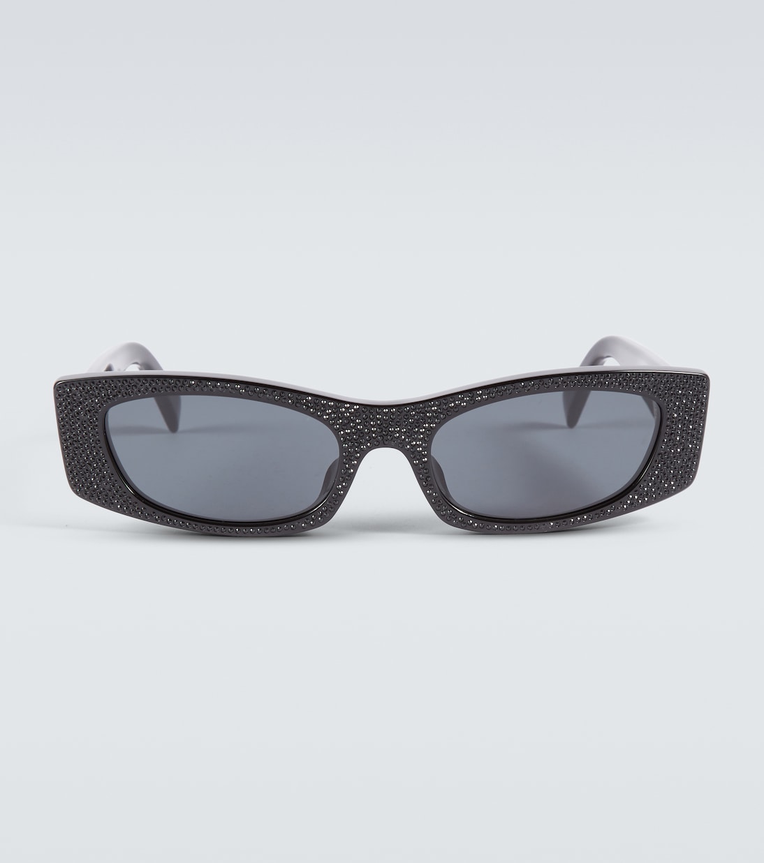 Crystal-embellished rectangular sunglasses | Celine Eyewear