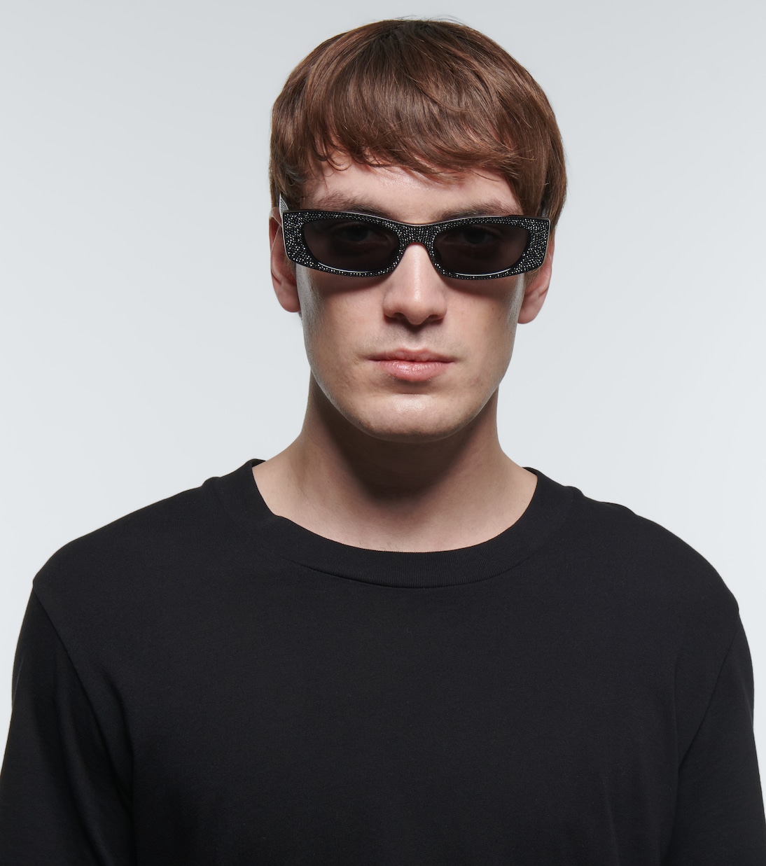 Crystal-embellished rectangular sunglasses | Celine Eyewear