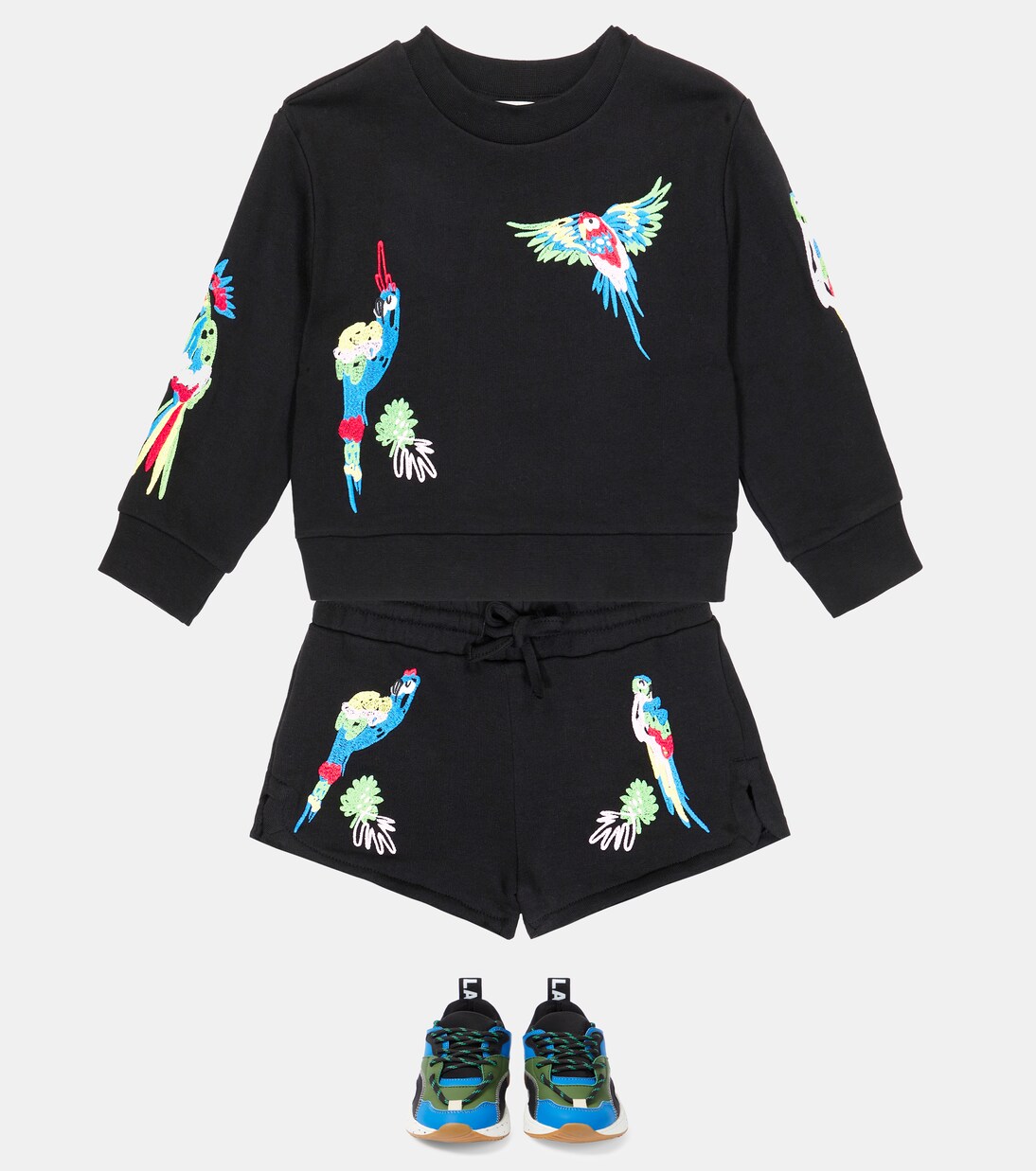 Printed cotton sweatshirt and shorts set | Stella McCartney Kids
