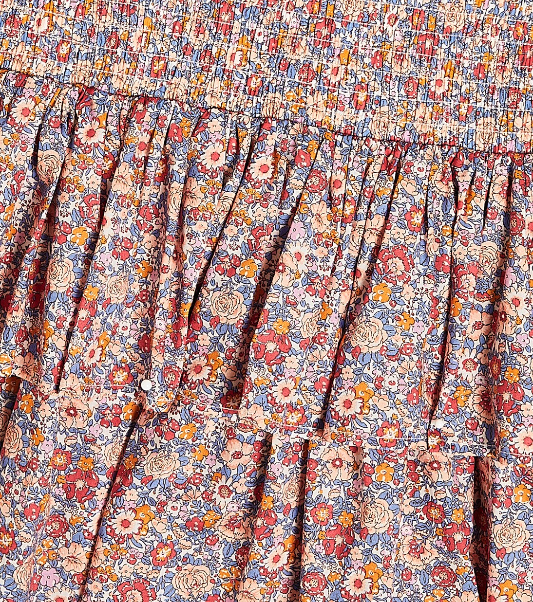 Tiered floral cotton skirt | Tartine et Chocolat