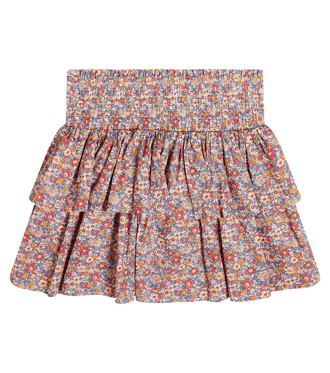 Tiered floral cotton skirt | Tartine et Chocolat