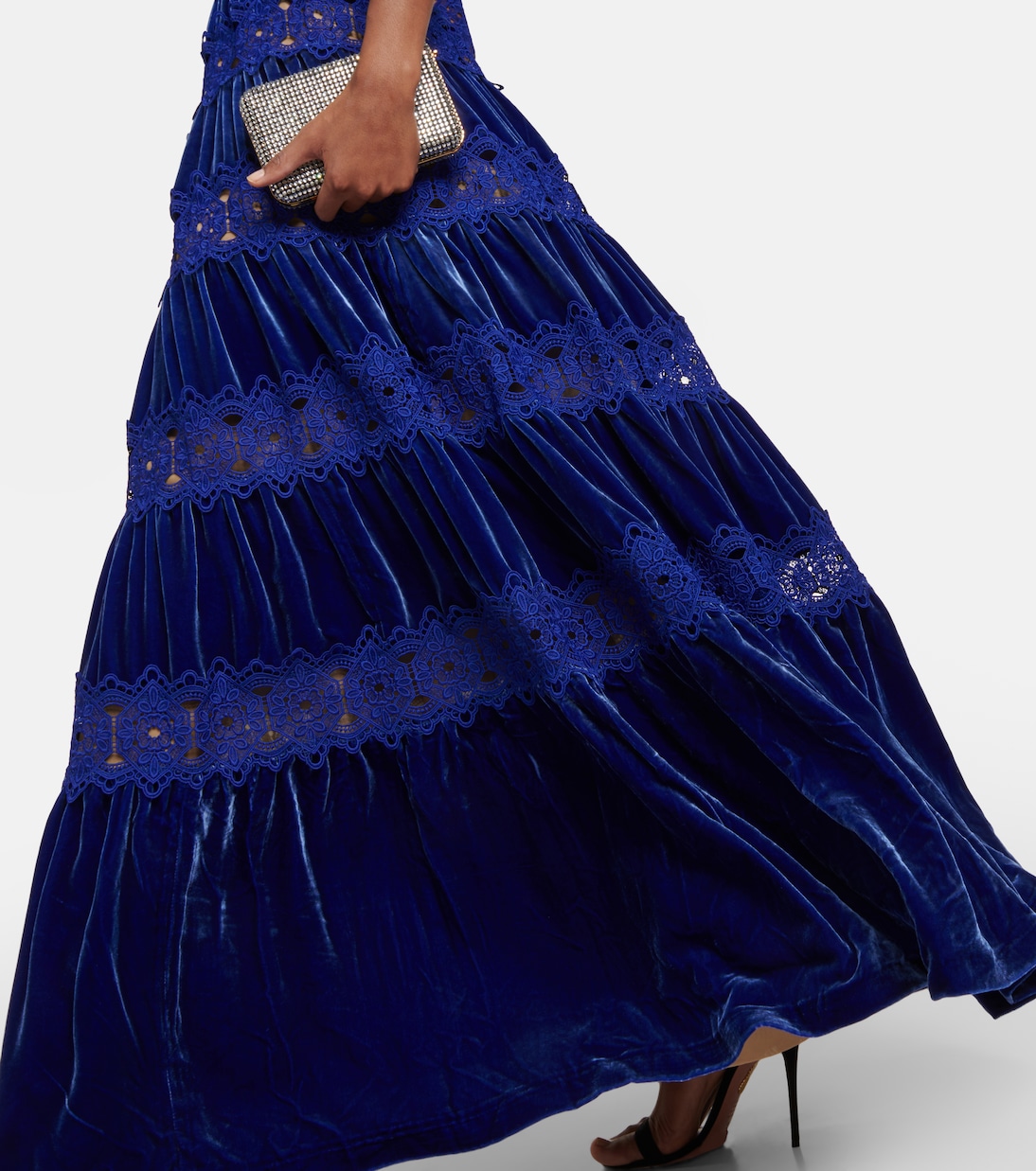 Robe Lissie aus Spitze und Samt | Costarellos