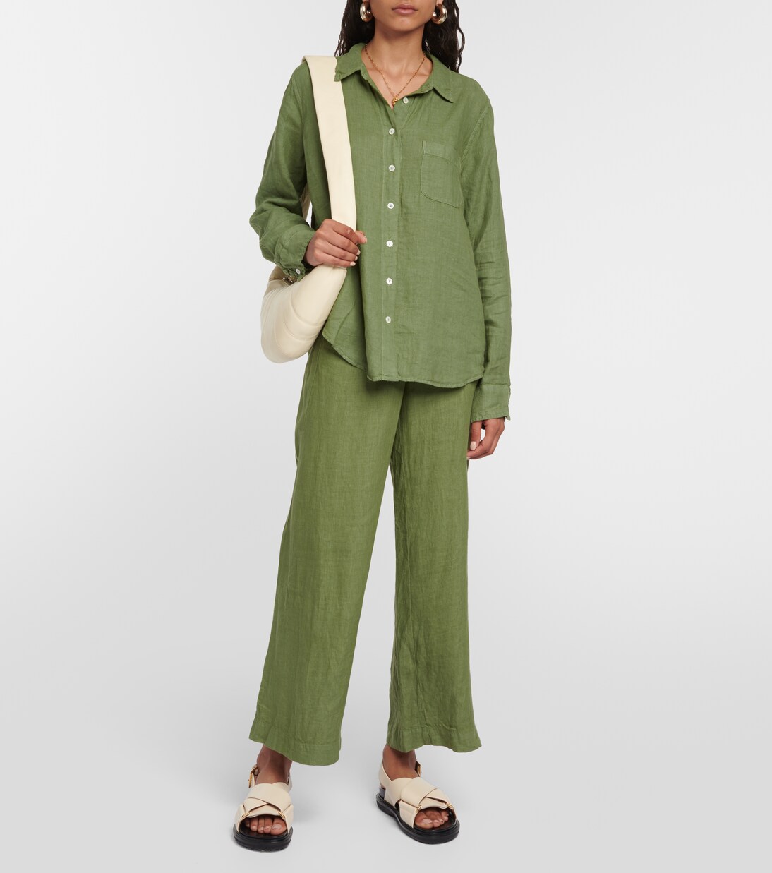 Pantalon ample Lola en lin | Velvet