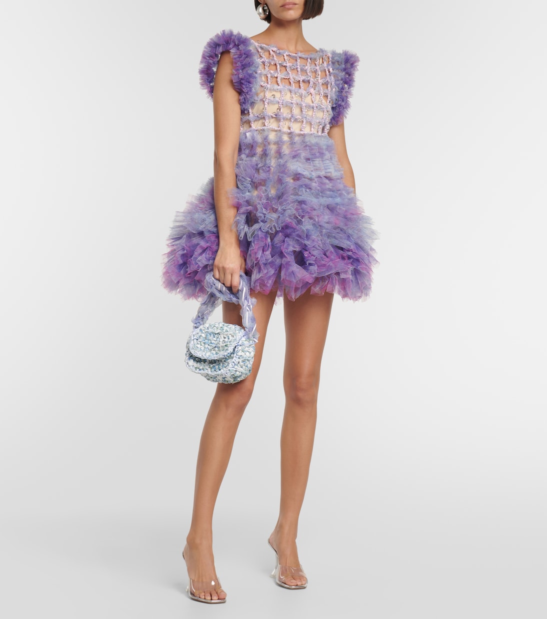 Mini crochet lace shoulder bag | Susan Fang