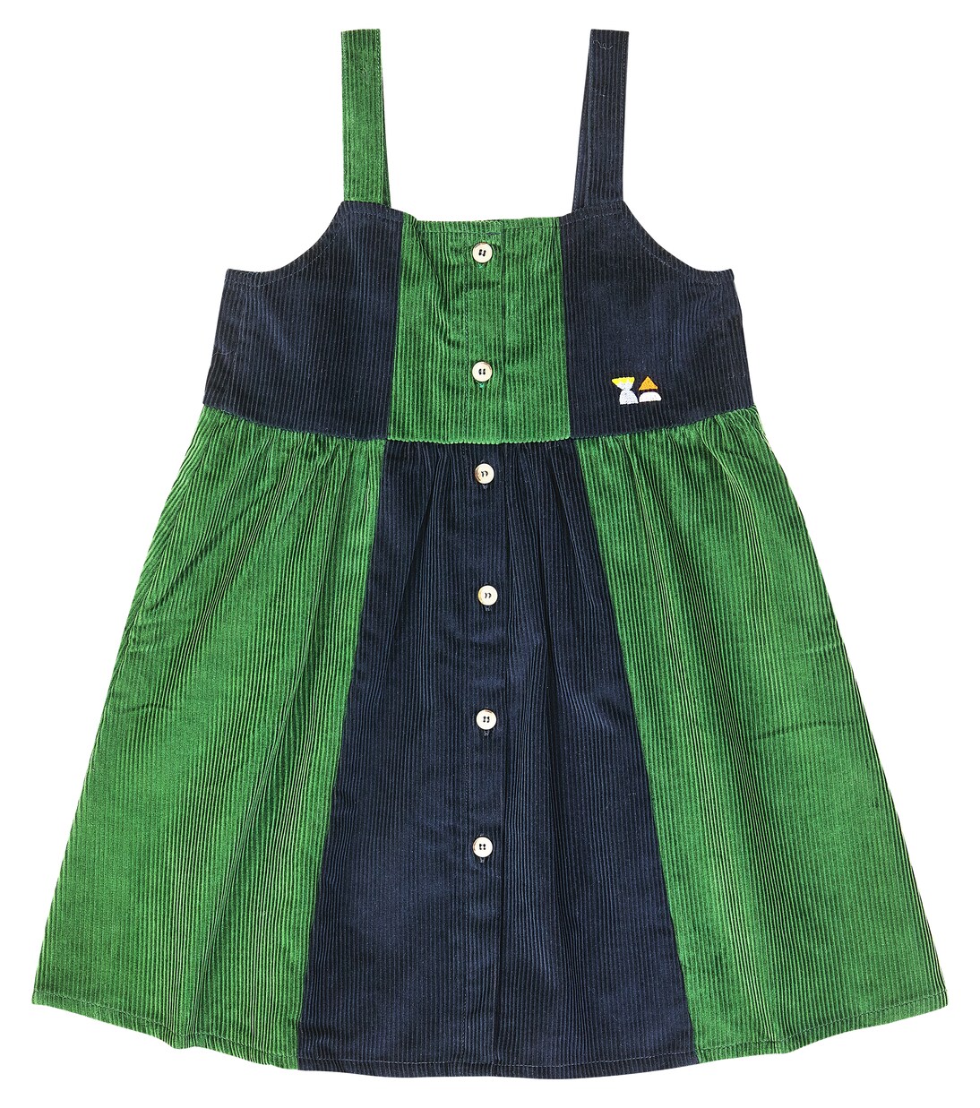Patchwork cotton corduroy dress | Bobo Choses