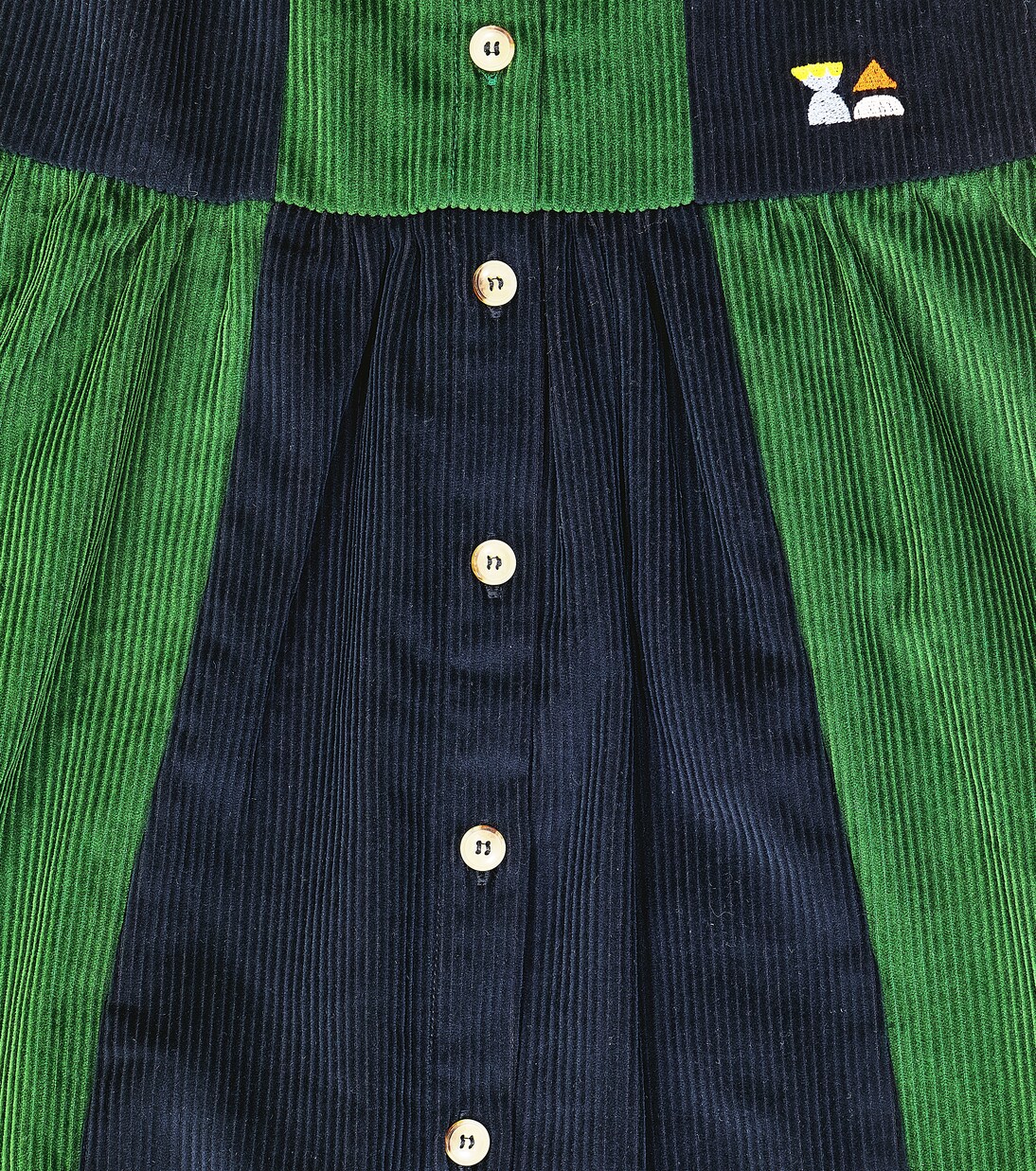 Patchwork cotton corduroy dress | Bobo Choses