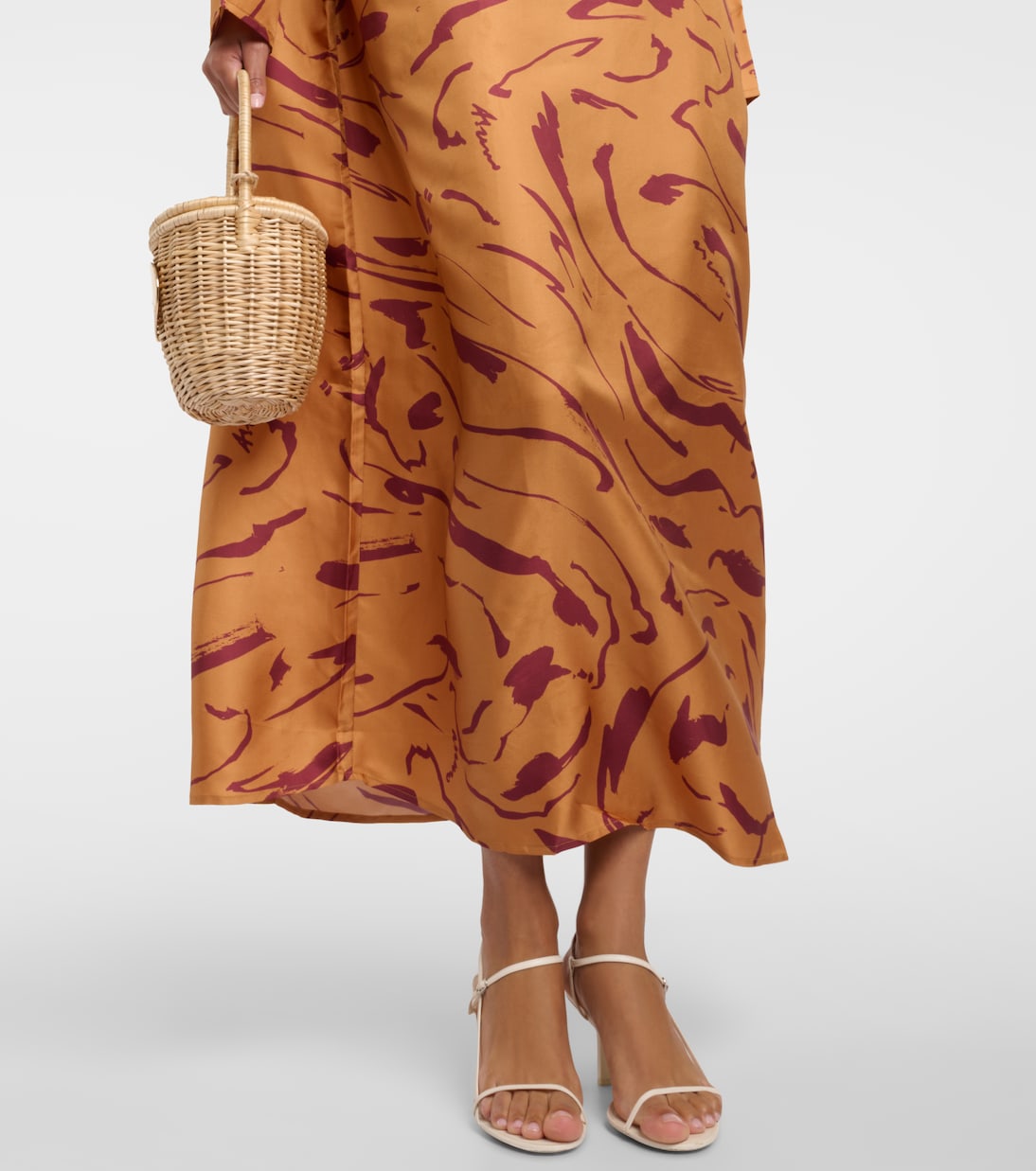 Bedrucktes Maxikleid Valencia aus Seide | Asceno