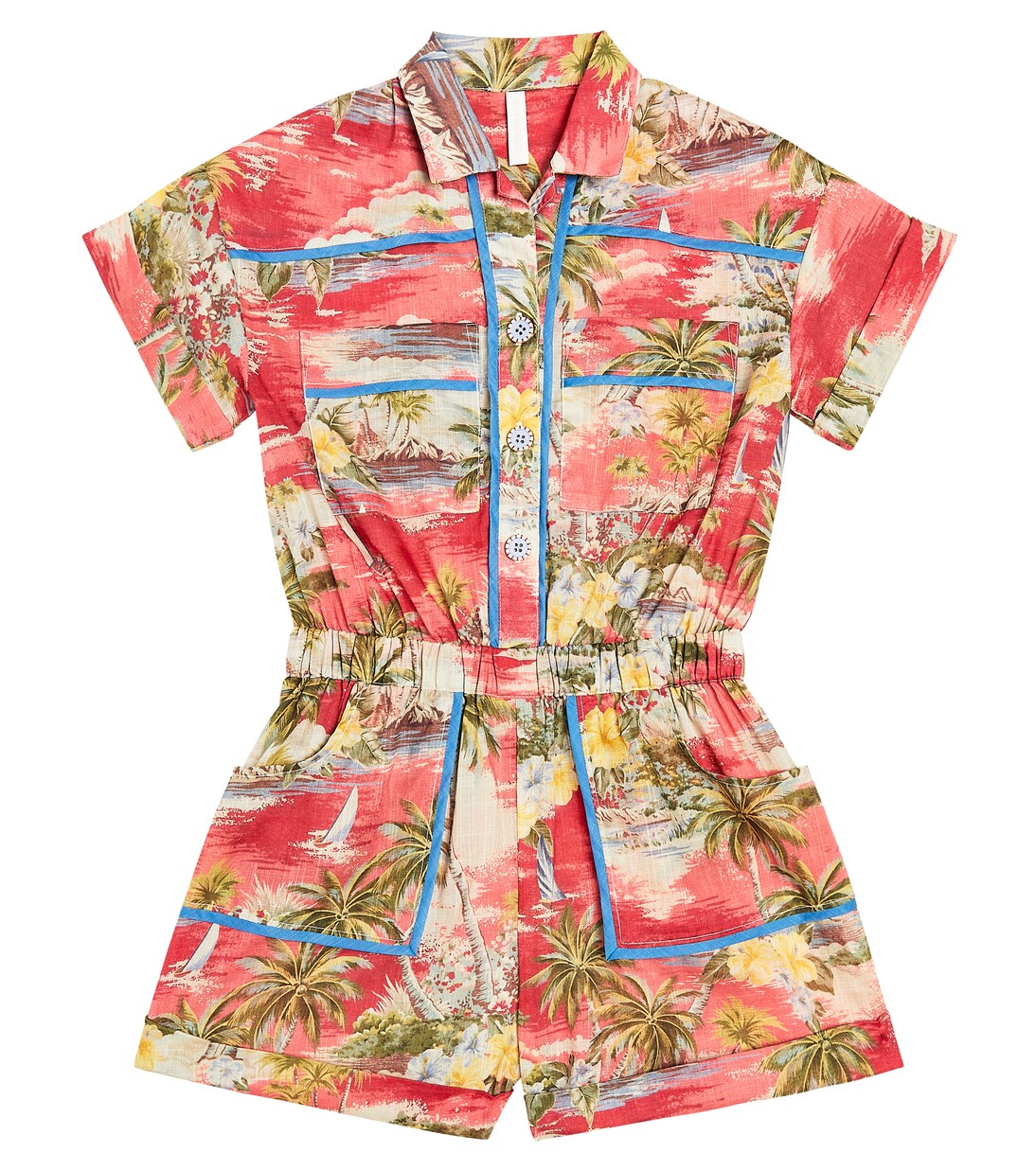 Alight printed cotton playsuit | Zimmermann Kids