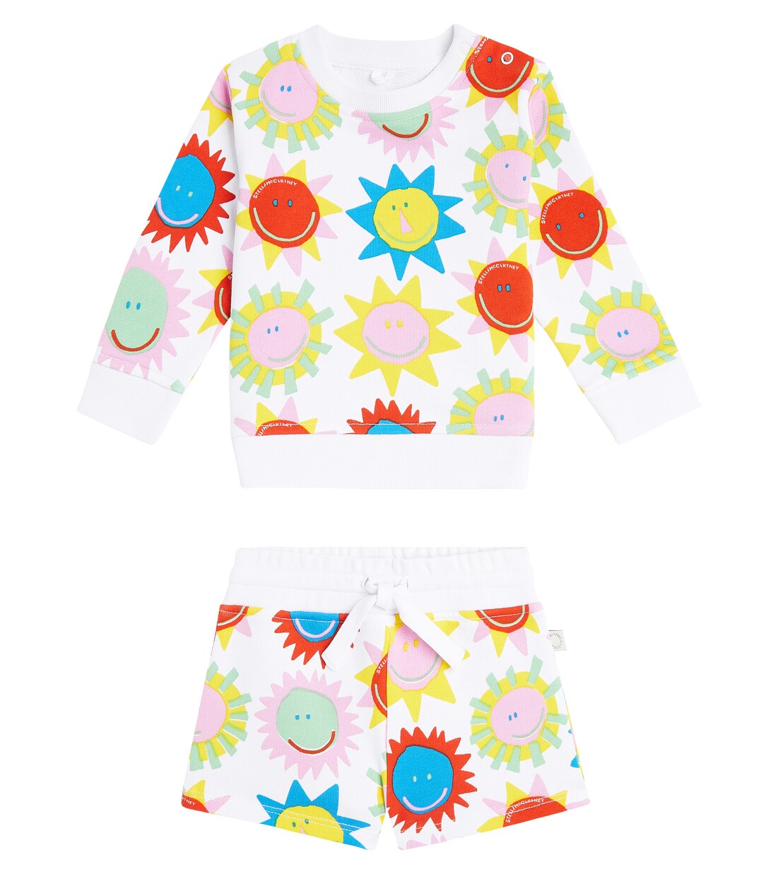 Set sweat-shirt et short imprimés en coton | Stella McCartney Kids