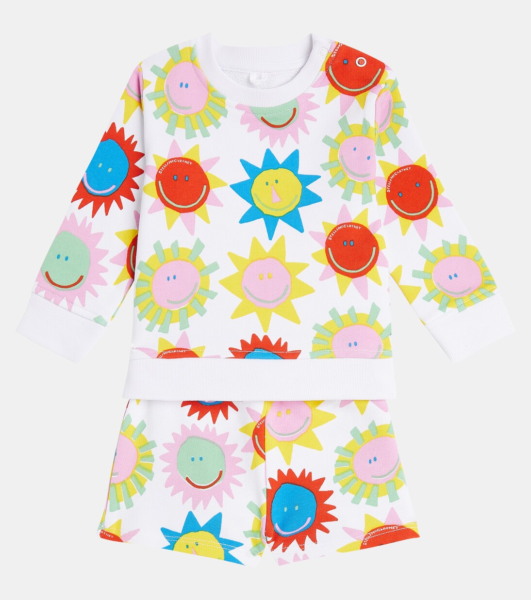 Set sweat-shirt et short imprimés en coton | Stella McCartney Kids