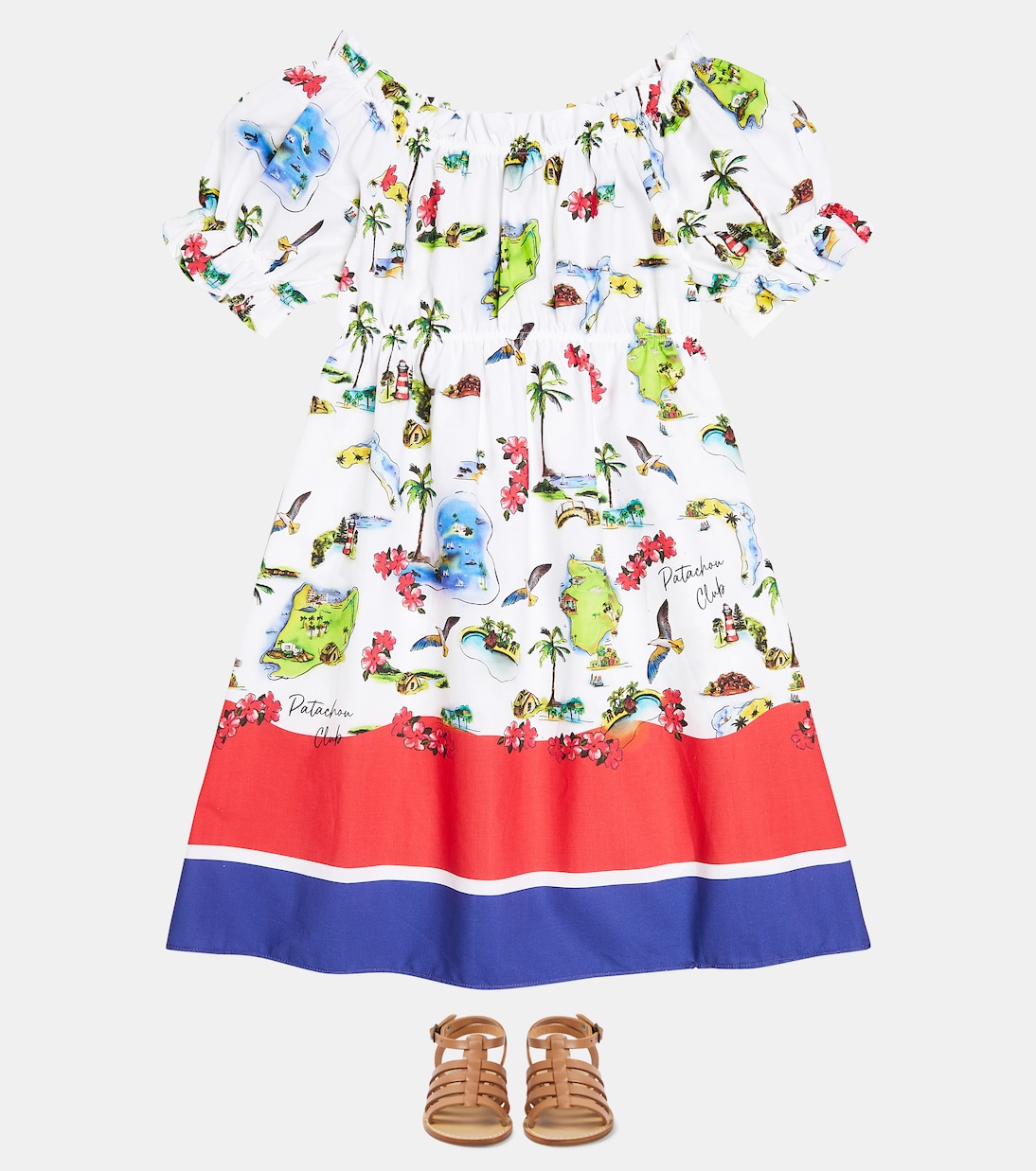 Robe rayée imprimée en coton | Patachou